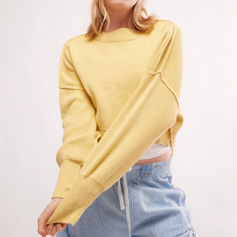 Free People Easy Street Crop Sweater